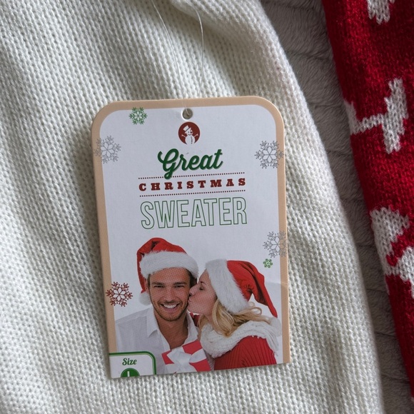Festive Red and White Christmas Sweater Size L - Picture 3 of 8